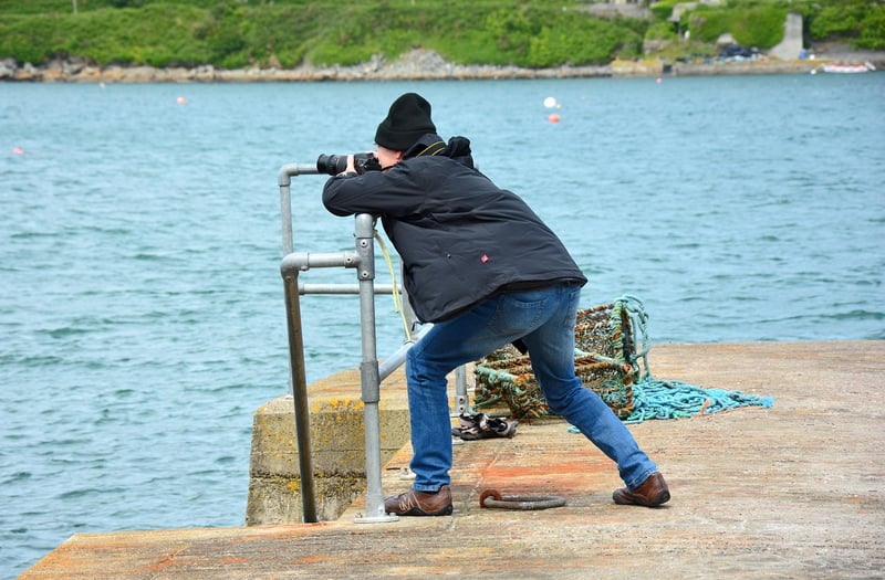 Paparazzi capturing celebrity moment